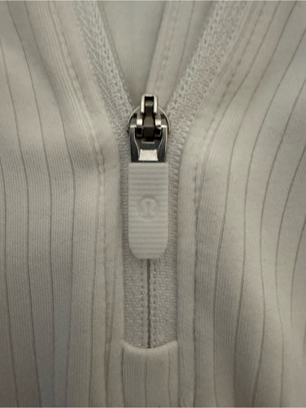 Lululemon Quarter-Zip Ribbed Long-Sleeve Top - White - Picture 4 of 6